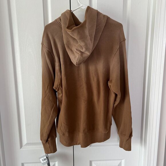 NWT $310 Les Tien Heavyweight Hoodie Size Small Men Faded Brown Brushed Fleece - Picture 7 of 13